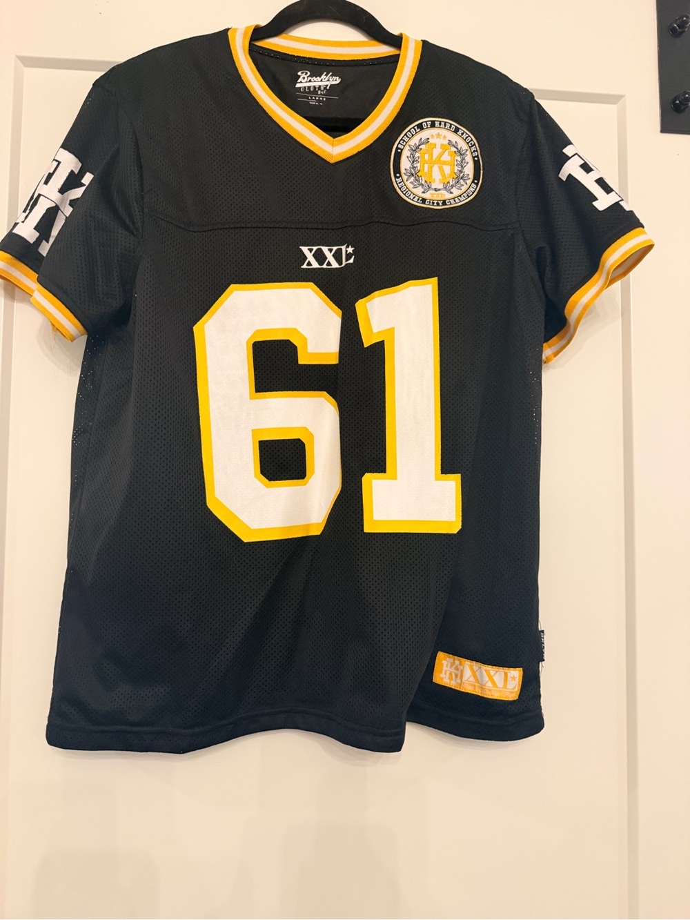 Brooklyn Cloth Black Jersey with White and Yellow Accents